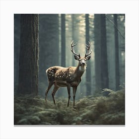 Deer In The Forest 241 Canvas Print