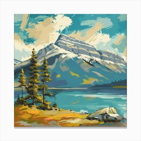 Mountain Landscape Painting 2 Canvas Print