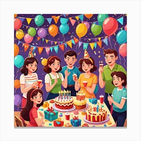 Birthday Party 1 Canvas Print