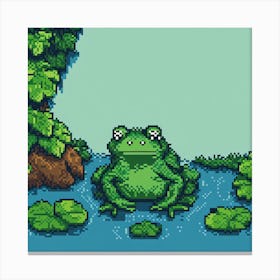 Pixel Frog 1 Canvas Print