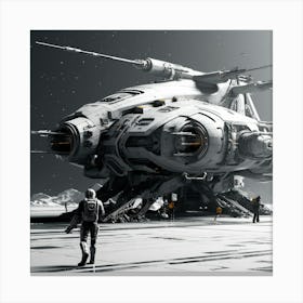 Futuristic Spaceship Canvas Print