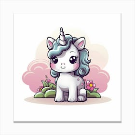 Cute Unicorn 602 Canvas Print