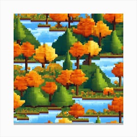 Pixel Art 3 Canvas Print