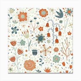 Imaginary Wild Flowers Canvas Print