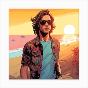 Beach Guy Canvas Print