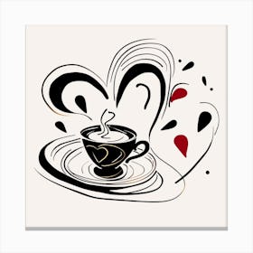 Coffee Love Illustration 2 Canvas Print