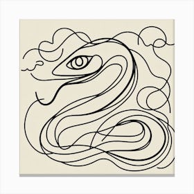 Snake Picasso style 2 Canvas Print