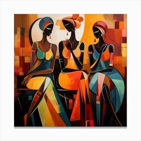 Three African Women 8 Canvas Print