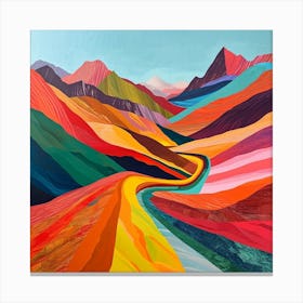 Colourful Abstract Ambor National Park Bolivia 3 Canvas Print