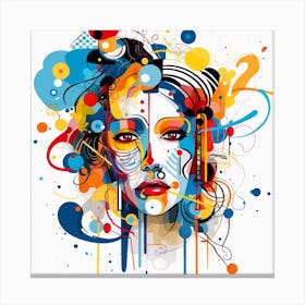 Abstract Woman Portrait 3 Canvas Print