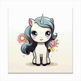 Cute Unicorn 400 Canvas Print