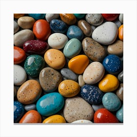 Colorful Pebbles Background 1 Canvas Print