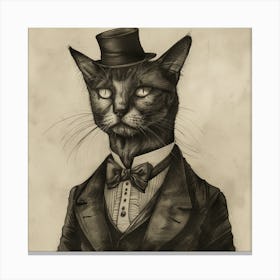 Tuxedo Cat Canvas Print