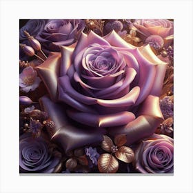 Purple Roses Canvas Print