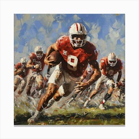 A Football Game Oil Painting Illustration 1718670893 3 Canvas Print