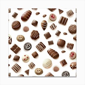 Chocolates Seamless Pattern 1 Canvas Print