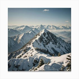 A Cold and Snowy Mountain Peak Canvas Print