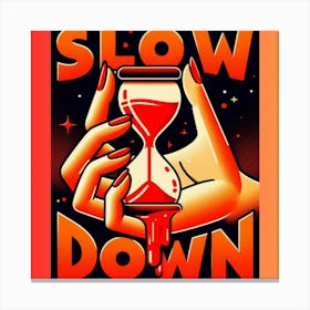 Slow Down Canvas Print