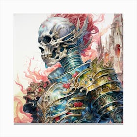 Skeleton In Armor Canvas Print