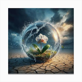 Water In A Glass Canvas Print