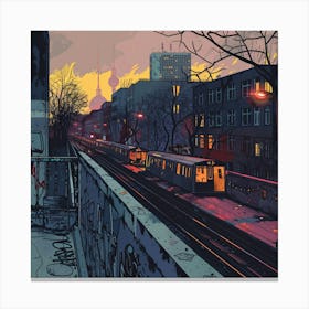 Berlin Wall Street Art Canvas Print