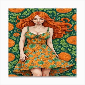 Orange Girl Canvas Print