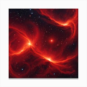 Red Nebula Canvas Print