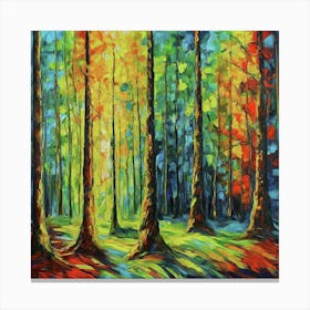 Colorful Forest Canvas Print