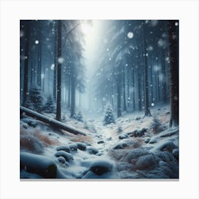 Snowy Forest Canvas Print