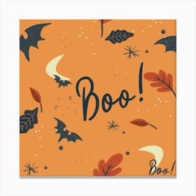 Halloween Background orange Canvas Print