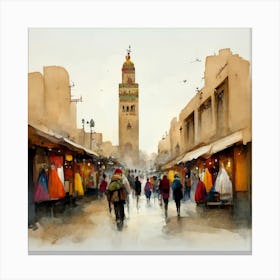 Marrakech Treasures, Watercolor Impressions Canvas Print