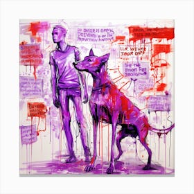 'Dog' Splash Color Explosion Canvas Print