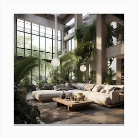 Modern Living Room 2 Canvas Print