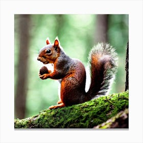Squirrel In The Forest 95 Canvas Print
