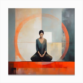 Women Meditating Abstracts By Csaba Fikker 23 Canvas Print