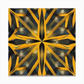 Abstract Yellow Star Canvas Print