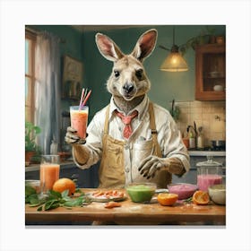 Kangaroo Smoothie Canvas Print