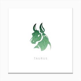 Taurus Zodiac Square Canvas Print