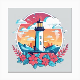 Low Poly Lighthouse (8) Canvas Print