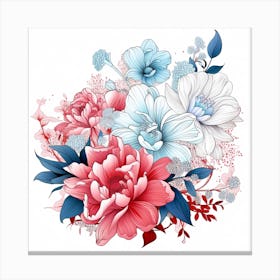 Peony Flowers Canvas Print