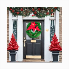 Christmas Door 28 Canvas Print