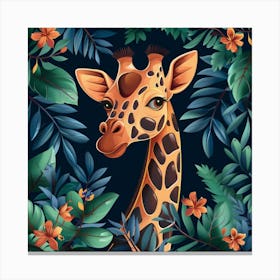 Jungle Giraffe (3) Canvas Print