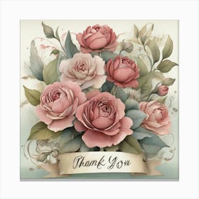 Thank You Card Canvas Print