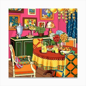 Mexican Dining Room Canvas Print