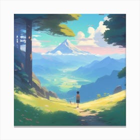 Boy In The Mountains Canvas Print