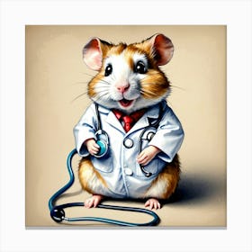 Doctor Hamster 8 Canvas Print