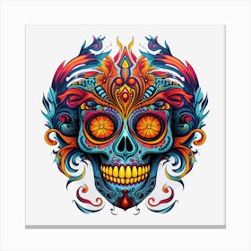 Day Of The Dead Skull 3 Canvas Print