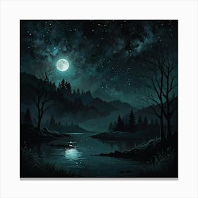 Night Landscape 6 Canvas Print