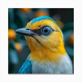 Blue And Yellow Bird 1 Canvas Print