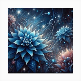 Blue dahlia 5 Canvas Print